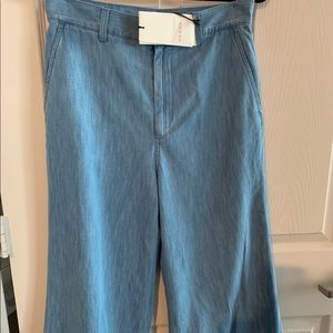 Gucci light denim stone bleached cullote